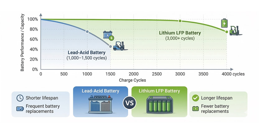 Forklift Battery Service Life