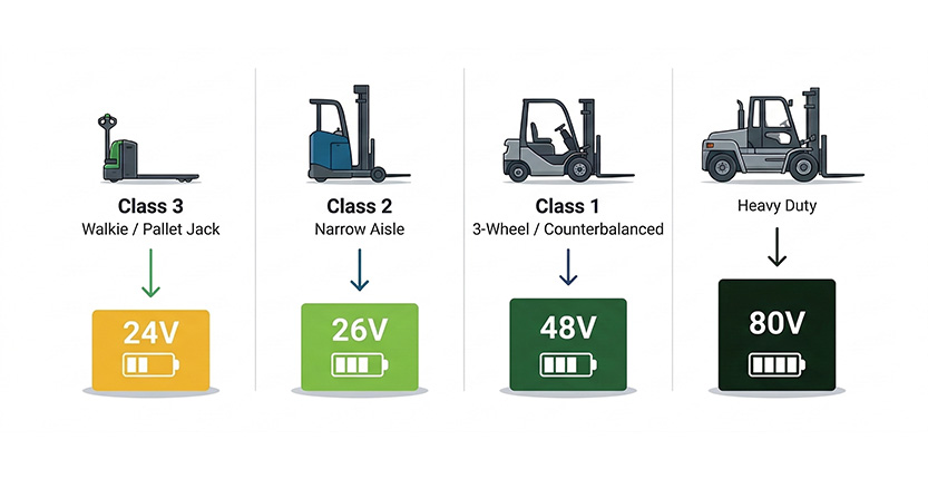 Forklift Battery Sizes and Compatibility