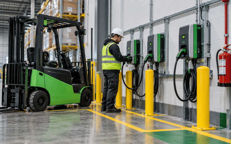 Warehouse Safety Month Ideas for Forklift Charging Stations, Fire Prevention, and Training